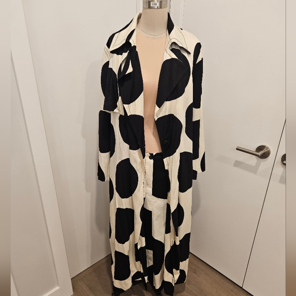 Polka Dot Coat & Skirt Set